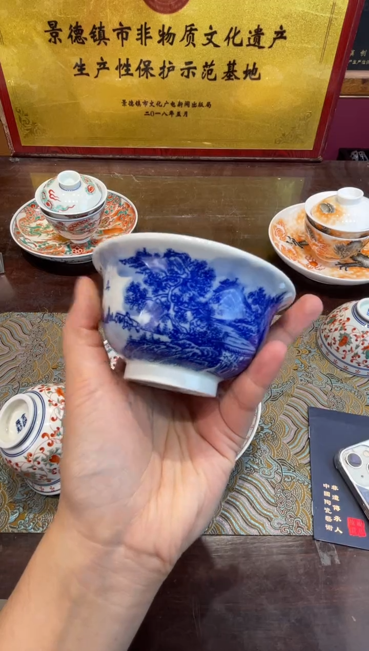 杯子瓷景德镇源头工厂生产，手工手绘