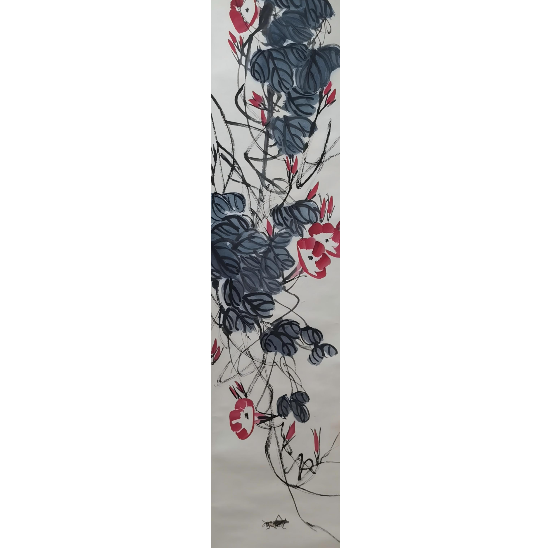 【辽拍】V250709-2-457《花卉》（4.3平尺) 纸本镜片 yy1225t