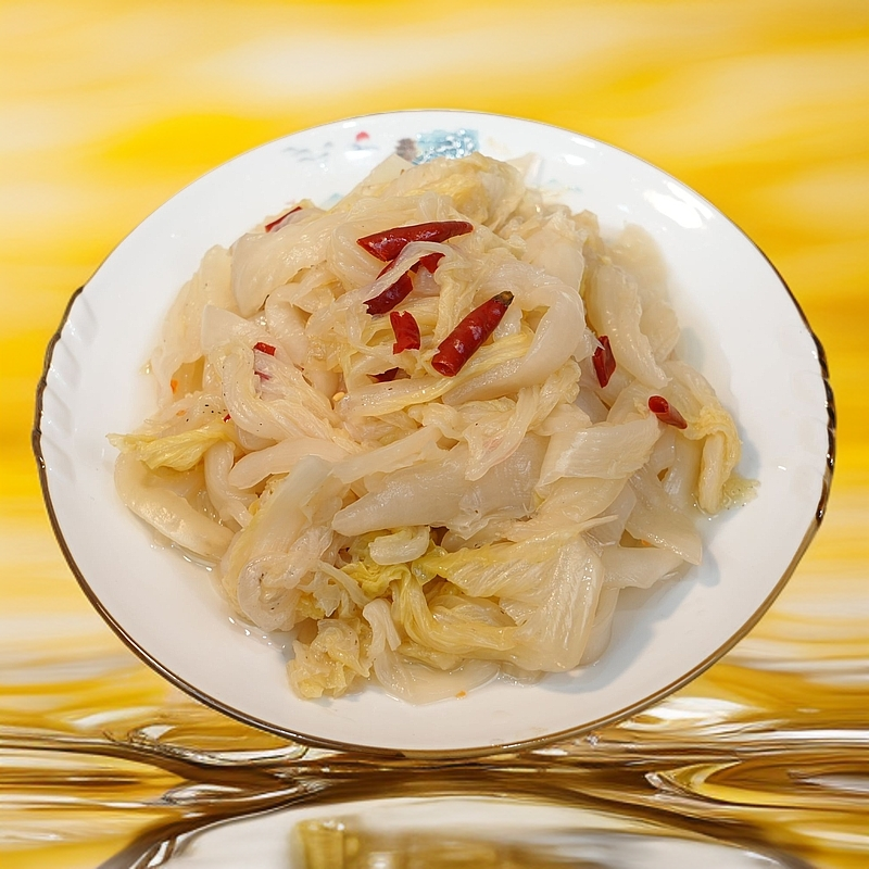 手工腌制酸辣大白菜