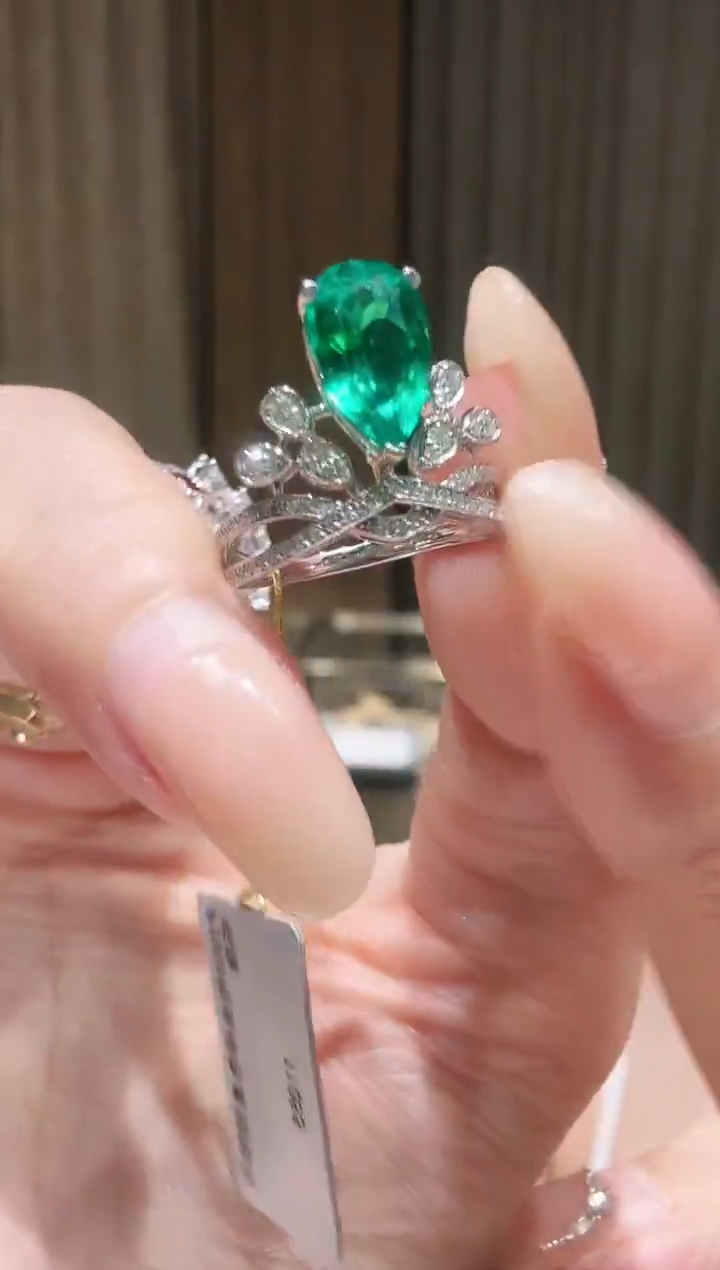 铂Pt950镶嵌戒指钻石AY0437-PT-