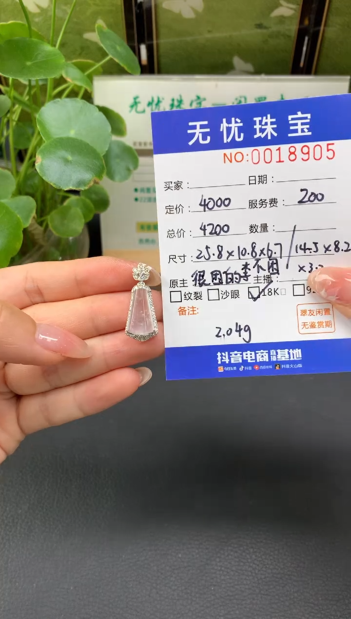 18K金镶嵌定制翡翠雪****yC275