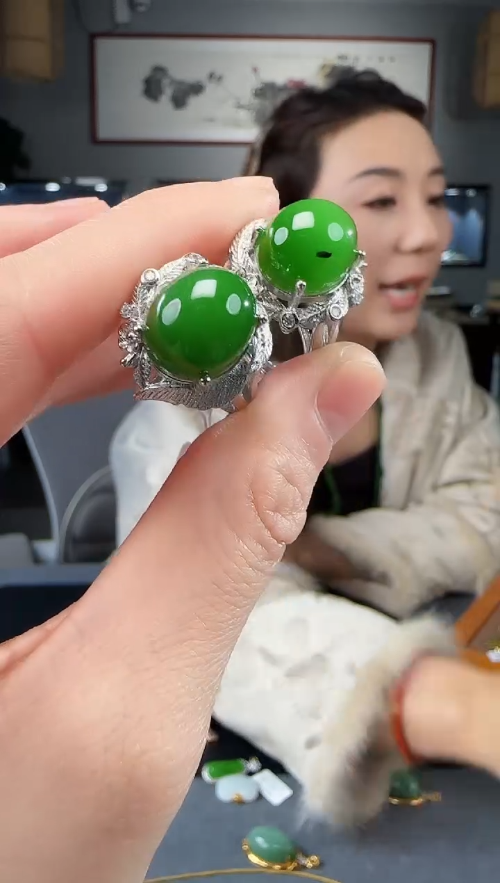 【闪购商品】和田玉戒指银S925镶嵌多样性发货拍一发一