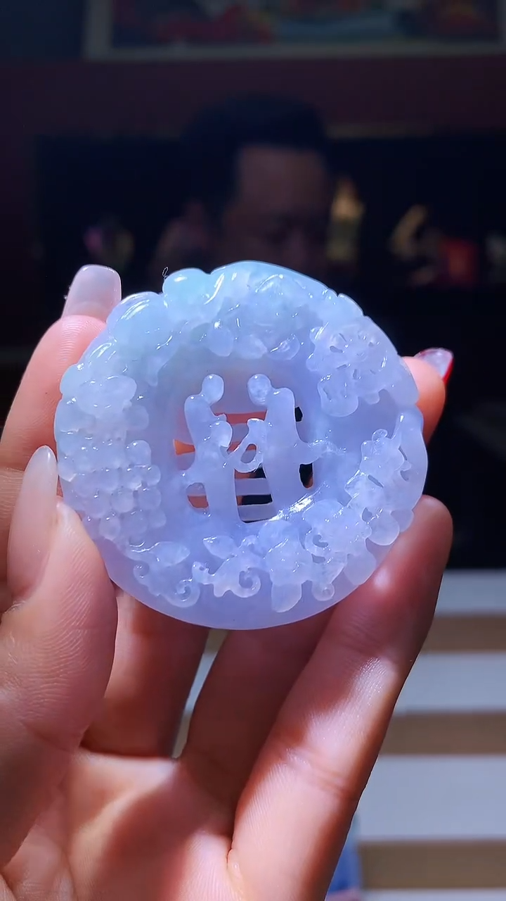 【闪购商品】定制翡翠未镶嵌1034hm-毛货挂件40