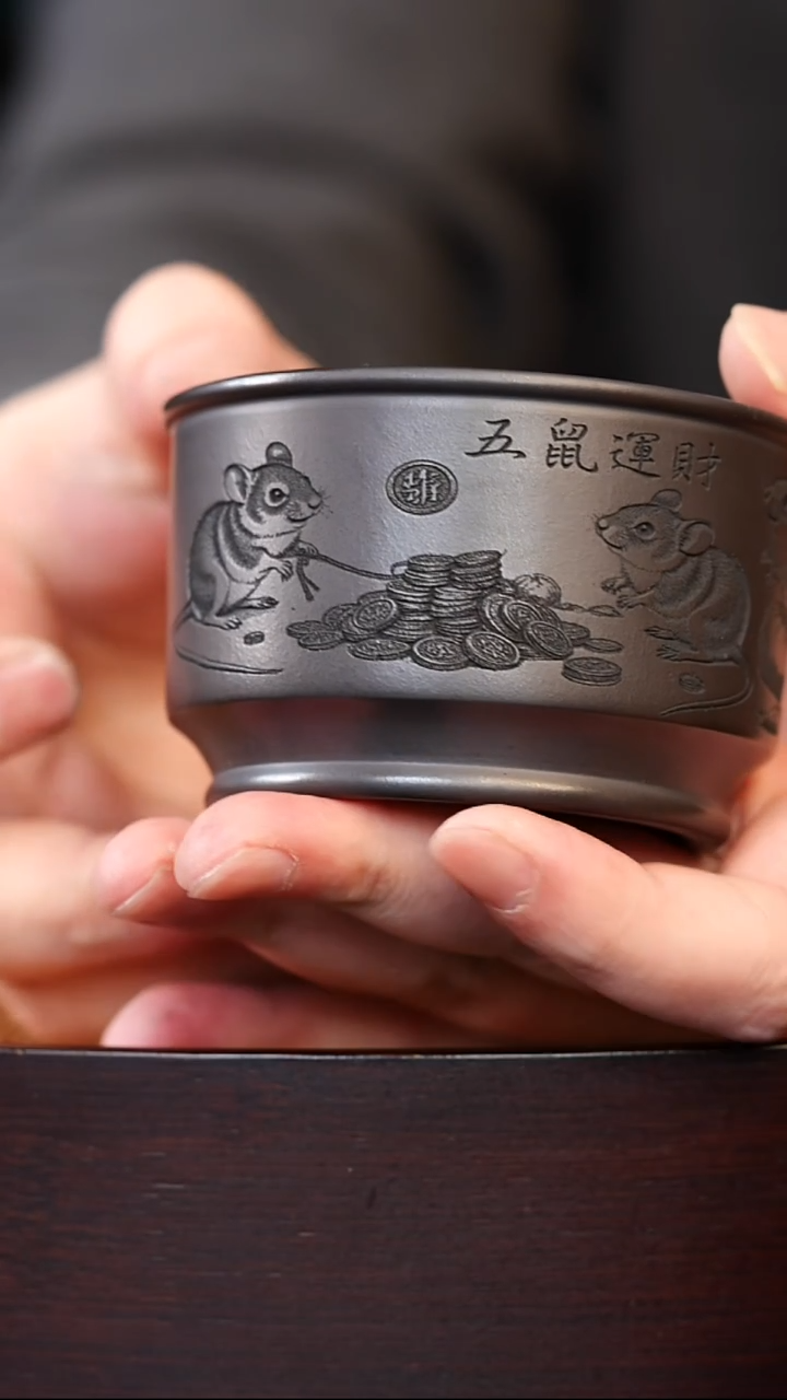 茶杯紫砂宜兴全手工原矿紫砂杯