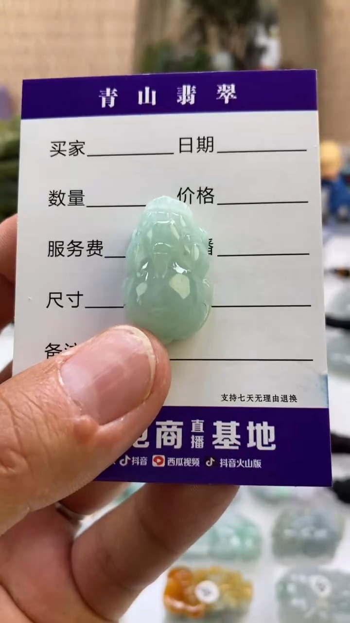 【闪购商品】翡翠颈饰未镶嵌多人如意貔貅