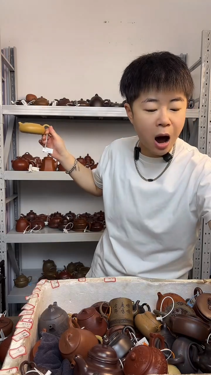 茶壶紫砂黄金段泥光素寒江（2）