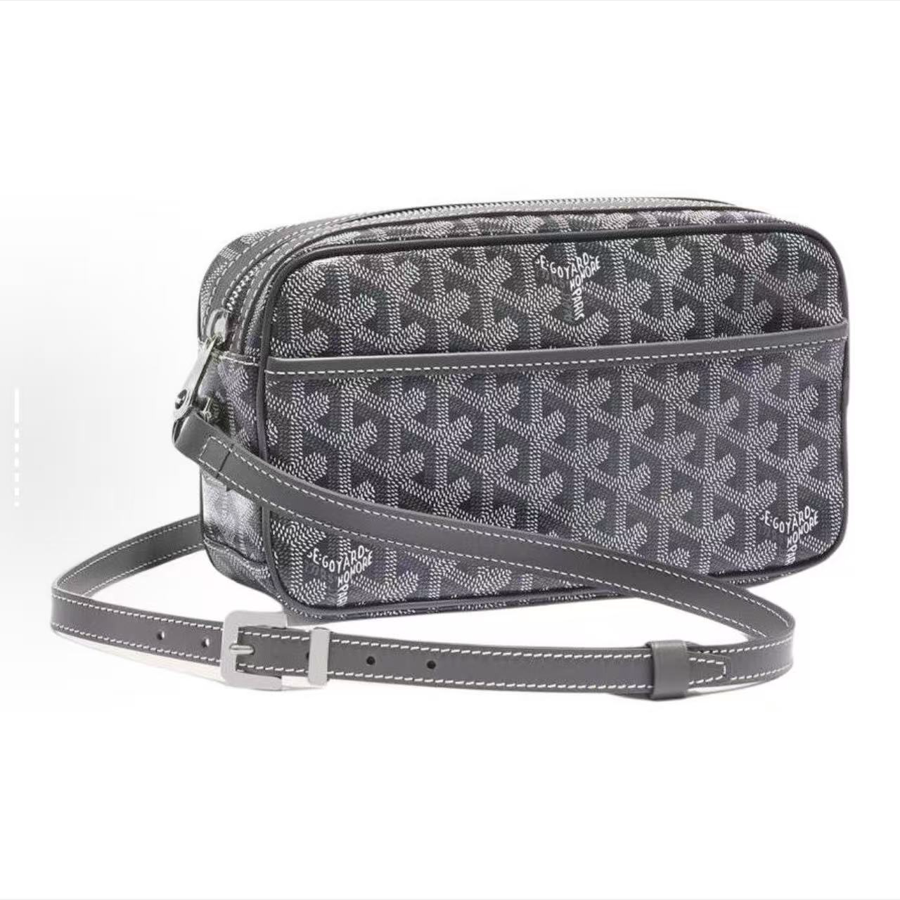 99新 Goyard 灰色Y字老花满印邮差相机单肩斜挎包