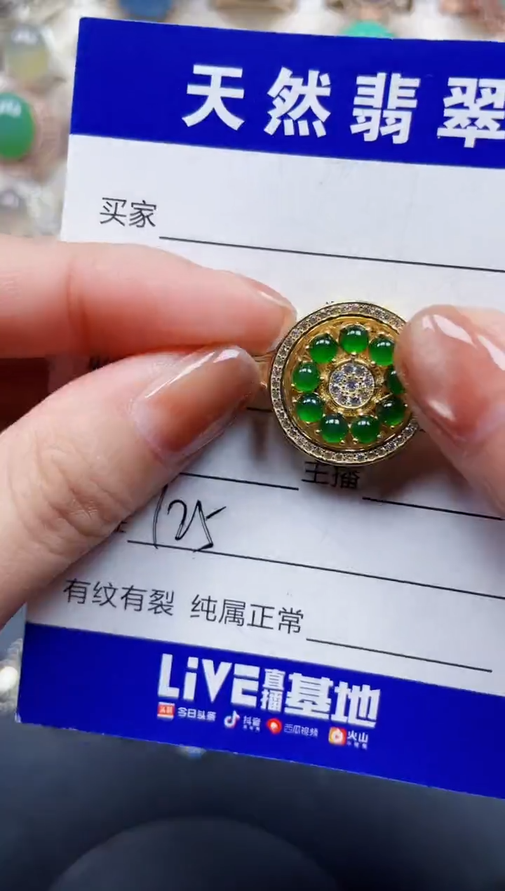 颈饰银S925镶嵌翡翠725