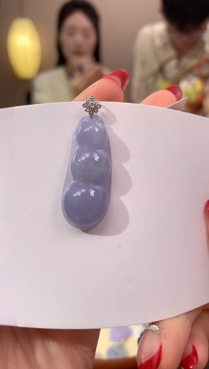 【闪购商品】翡翠颈饰18K金镶嵌天然缅甸a货翡翠