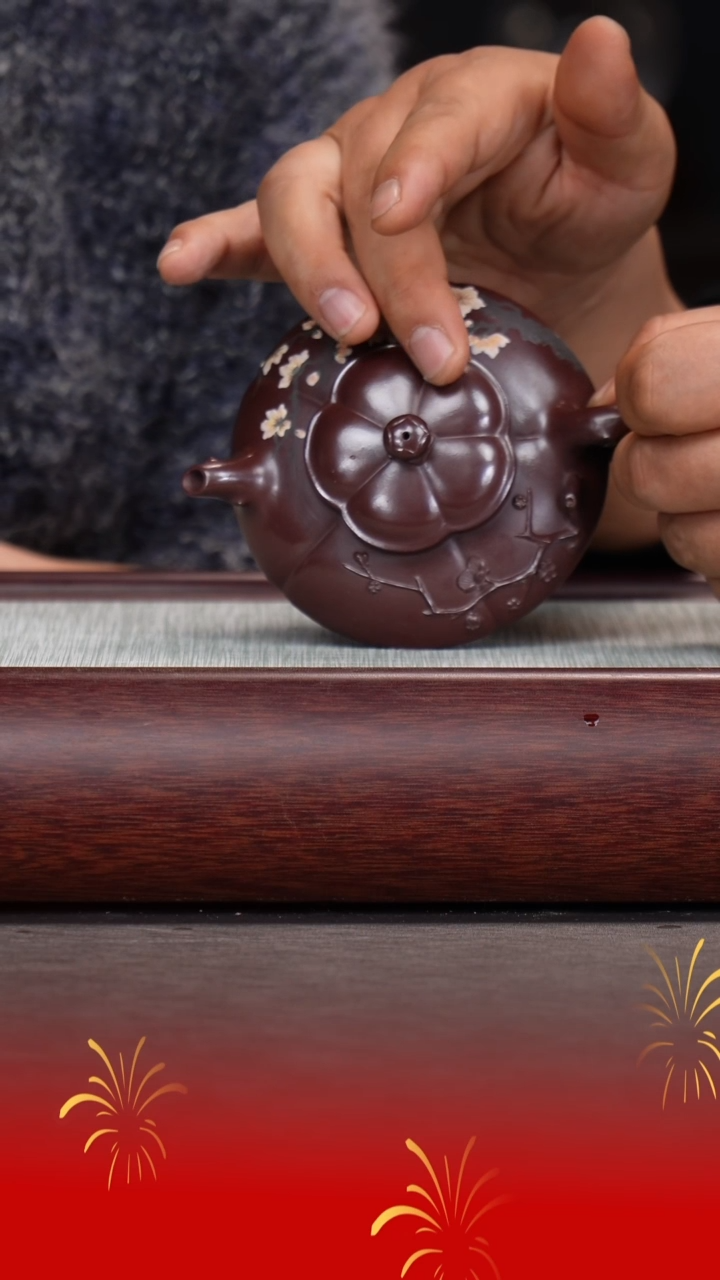 【闪购商品】紫砂茶杯刘强洪/老紫泥/合欢/180cc