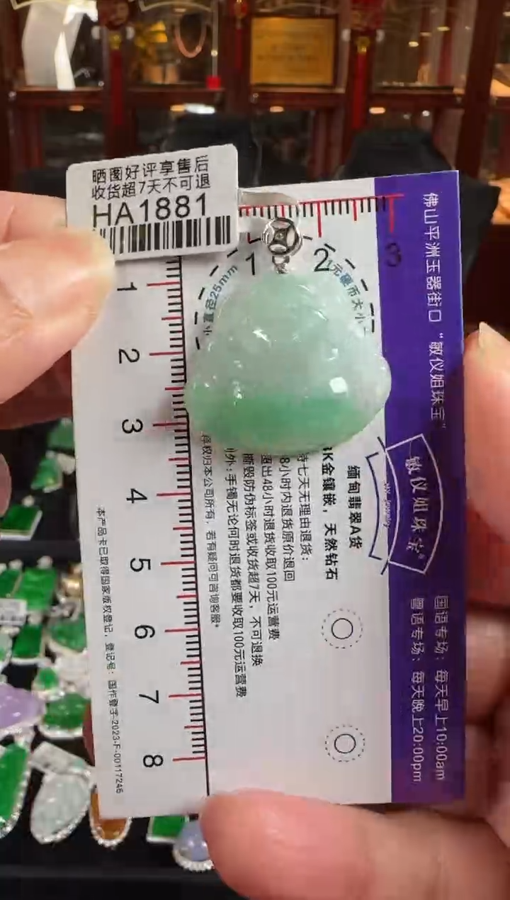 颈饰未镶嵌翡翠HA1881飘绿佛公