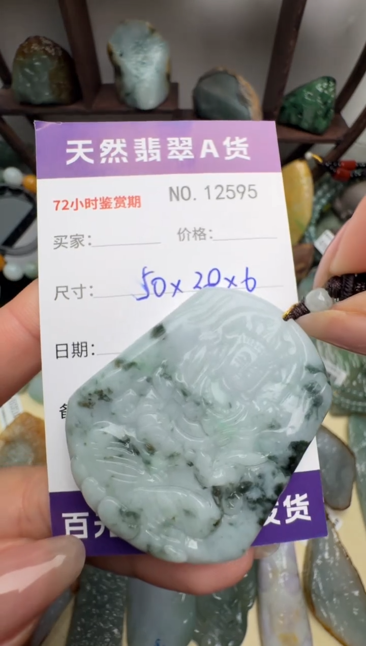 【闪购商品】翡翠颈饰未镶嵌挂件12595