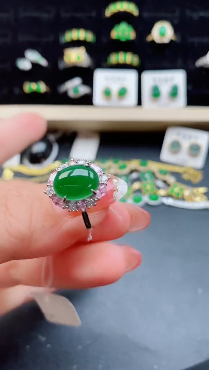 【闪购商品】翡翠戒指银S925镶嵌1212