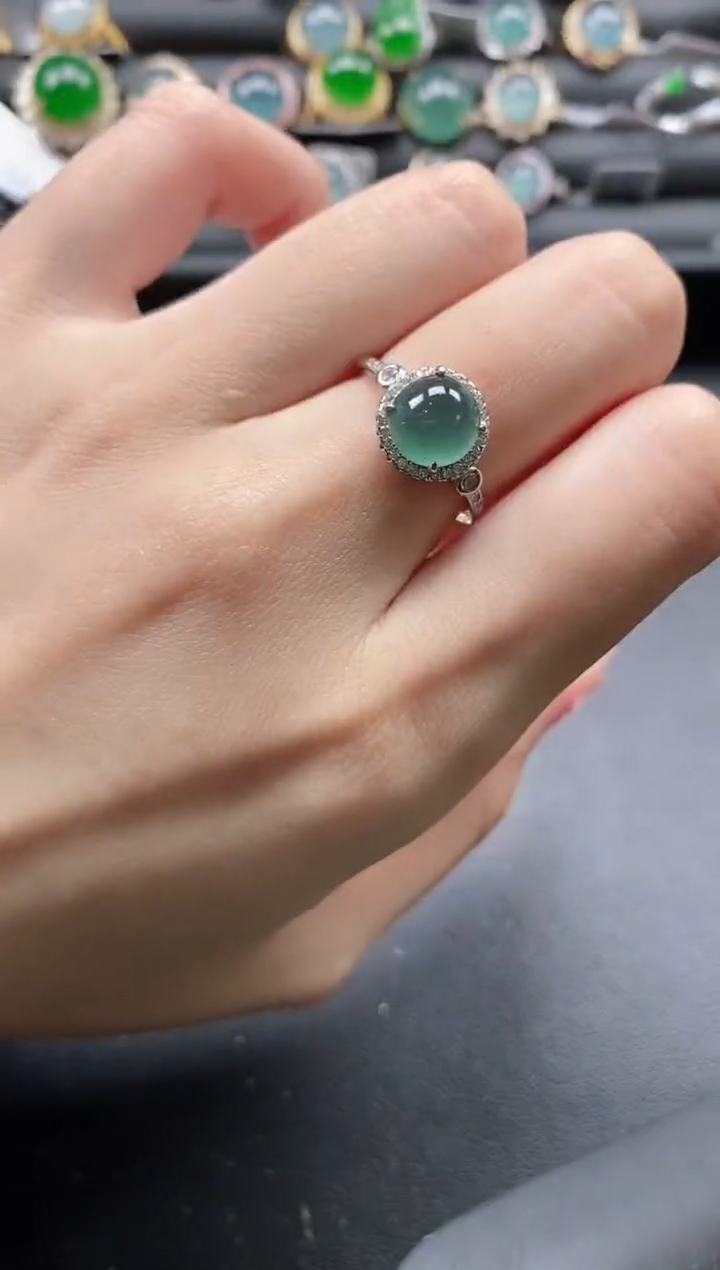 【闪购商品】翡翠戒指银S925镶嵌1111