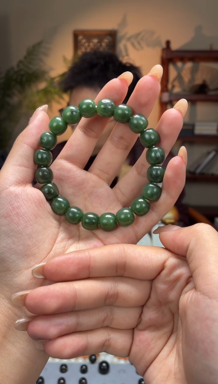未镶嵌手串和田玉碧10-11老