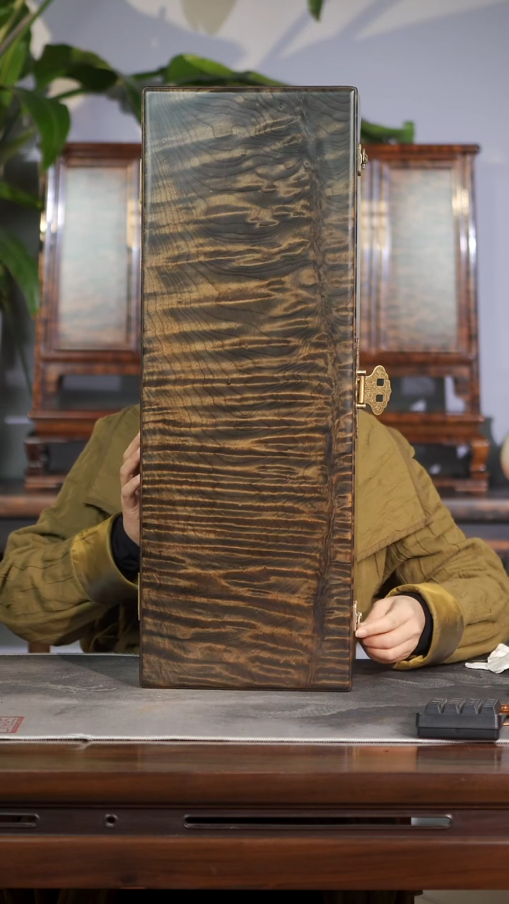 金丝楠金丝楠藏品级云彩水波一木一器收纳箱625