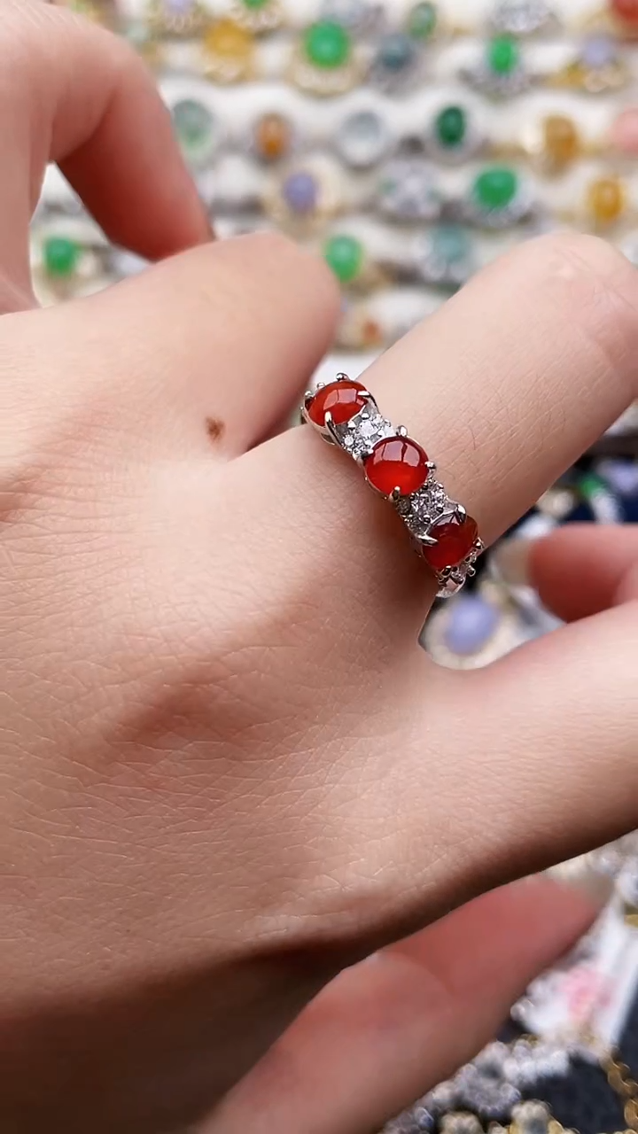 银S925镶嵌戒指翡翠21