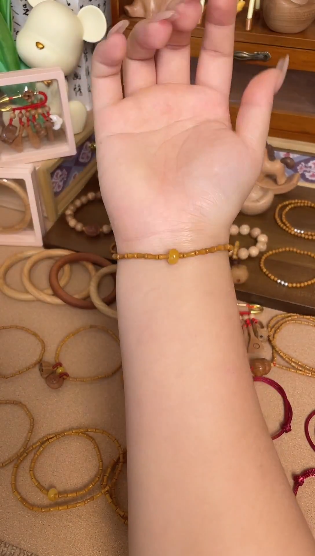 竹节素款单圈加黄跑环一物一拍