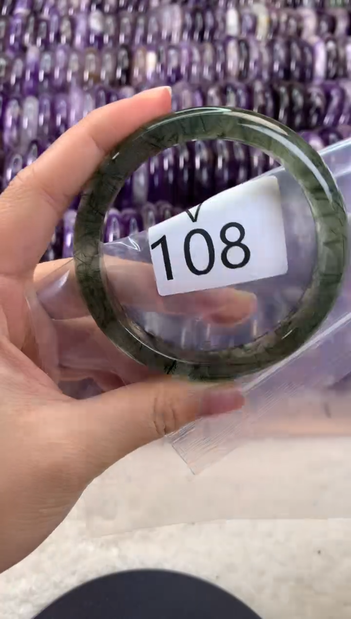 【闪购商品】水晶水晶手镯V未镶嵌108-63