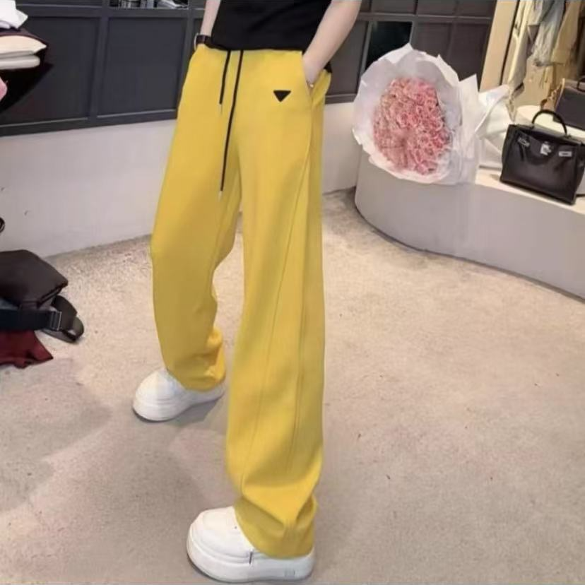 高腰直筒裤微弹力裤女2025年春款常规直筒裤宽松百搭垂感休闲裤