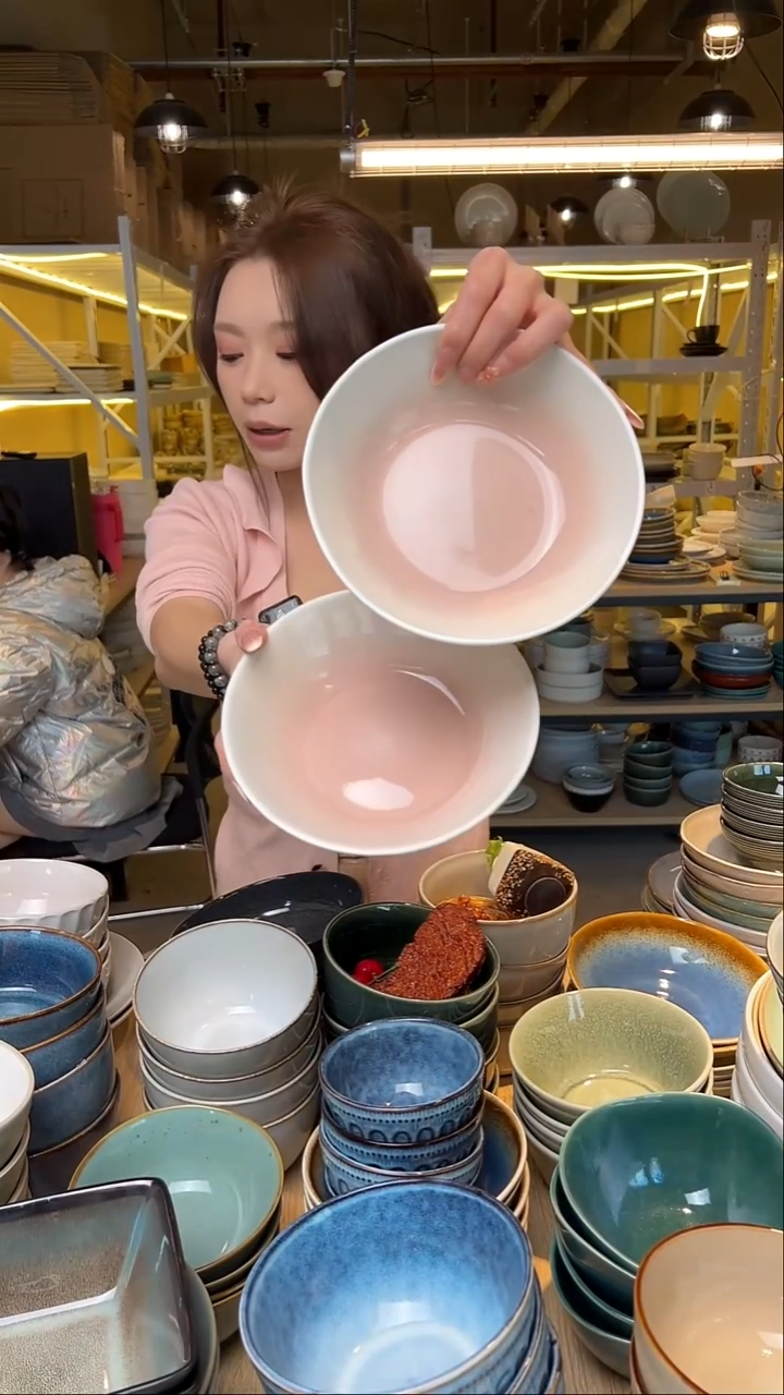 瓷191【瑕疵】外贸尾货窑变釉下彩