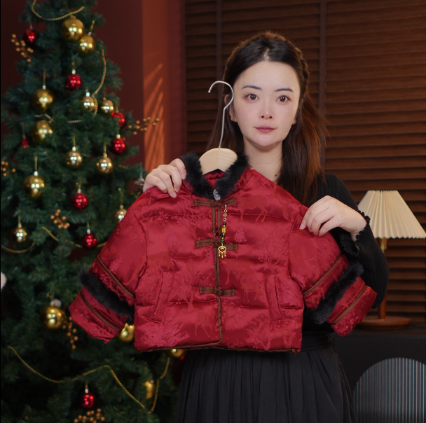 现货2025冬季儿童新款复古国潮新中式汉服中国风棉服39609