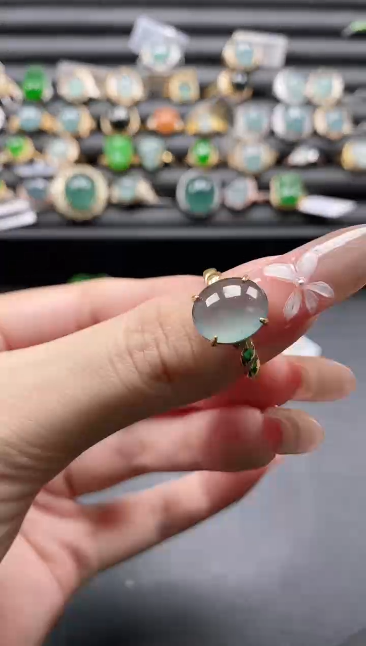 【闪购商品】翡翠戒指银S925镶嵌11111