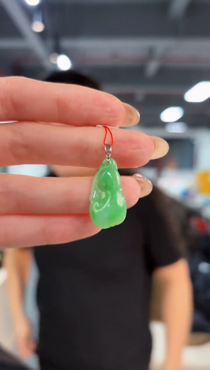 【闪购商品】翡翠颈饰18K金镶嵌缅料A货/支持复检/一件