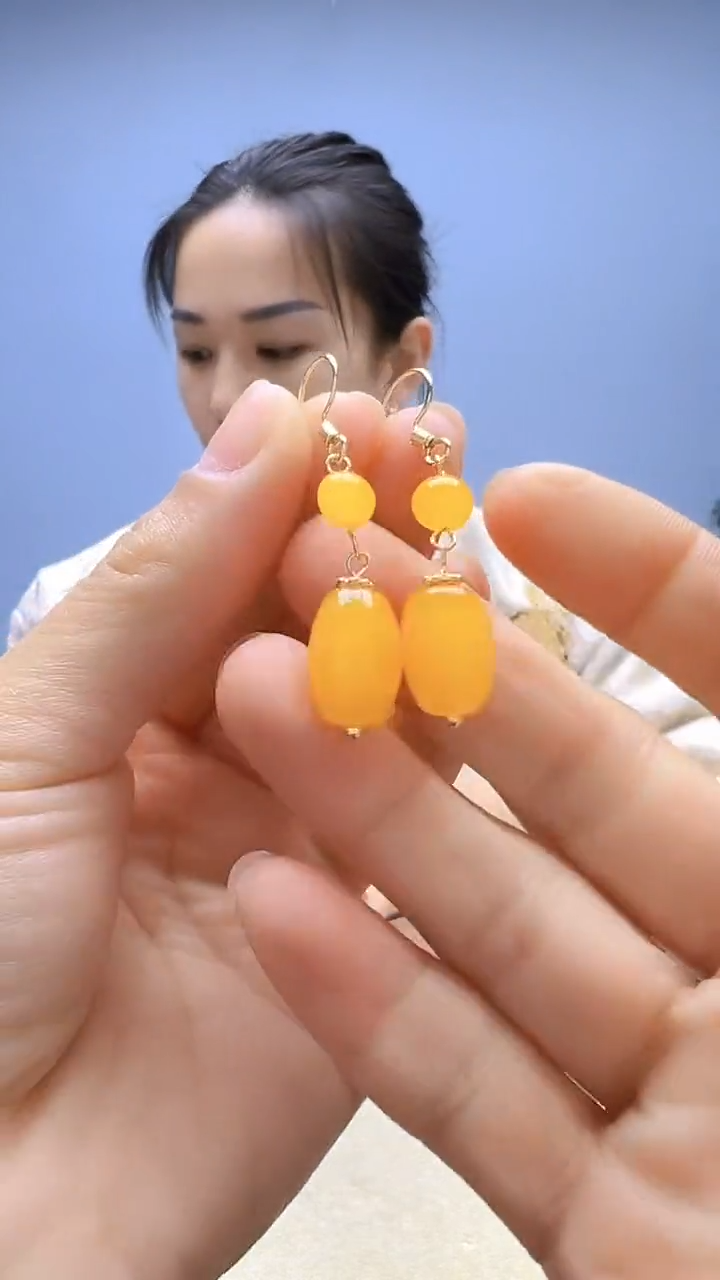 无非金属高货diy劲饰桶珠耳钩