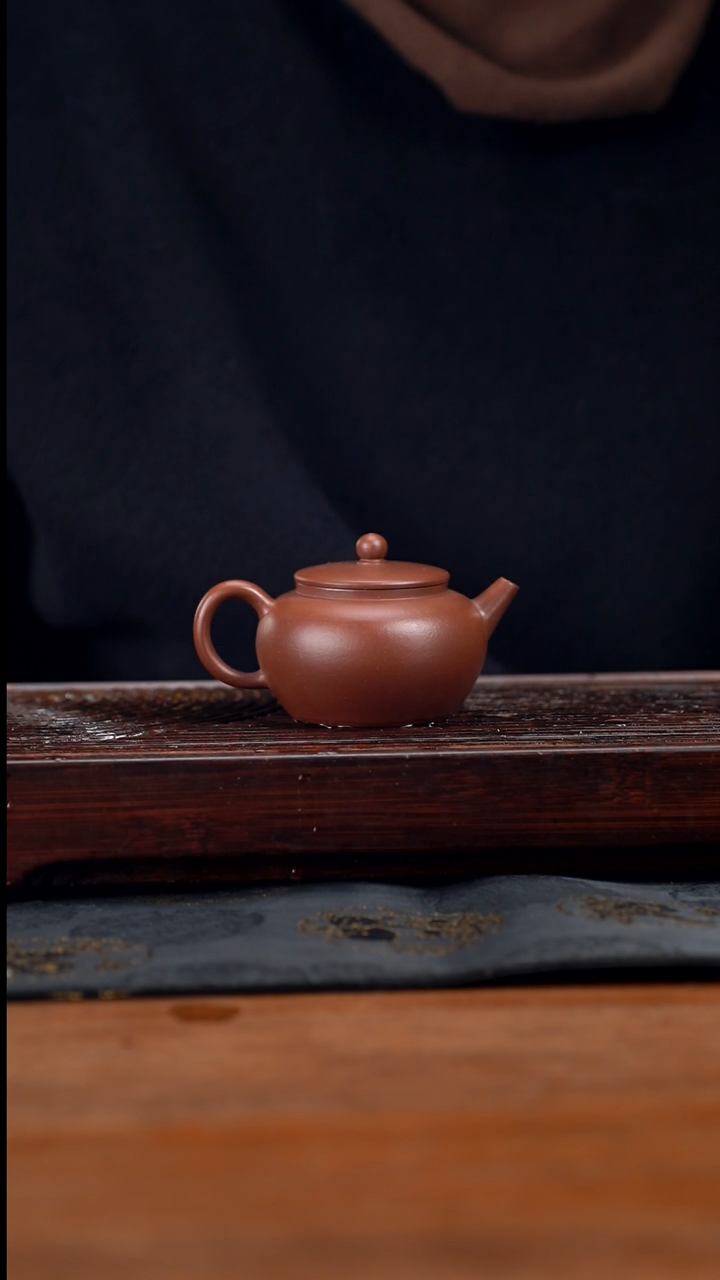 【闪购商品】紫砂茶壶120cc黄龙山原矿紫泥平盖莲子33