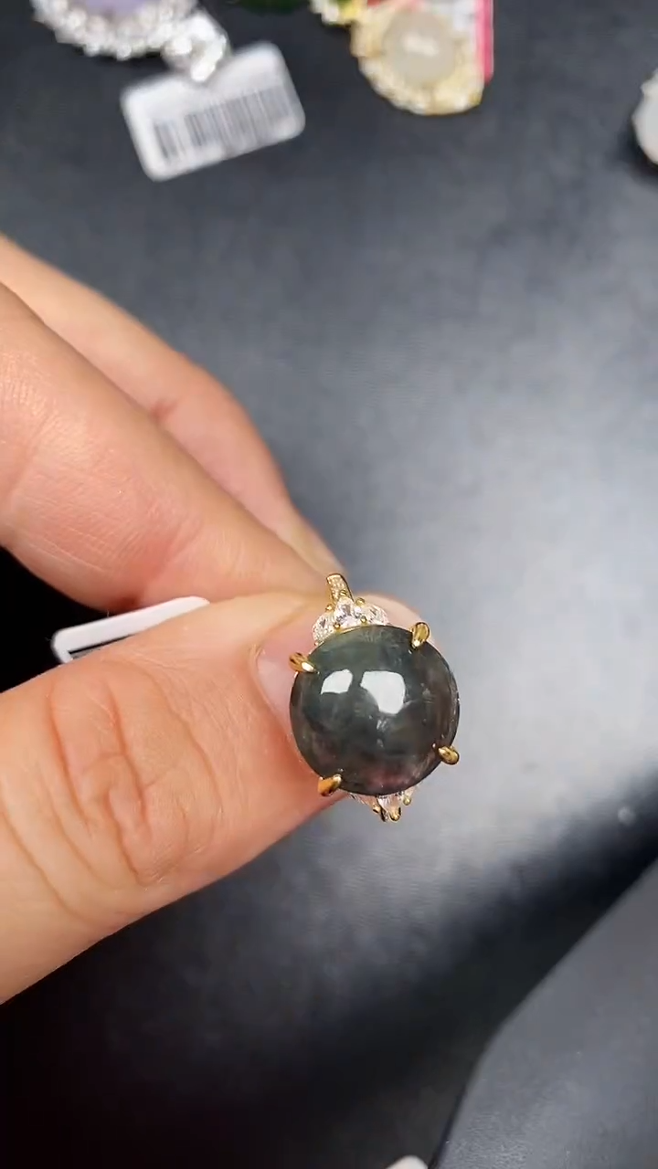 银S925镶嵌戒指翡翠2310