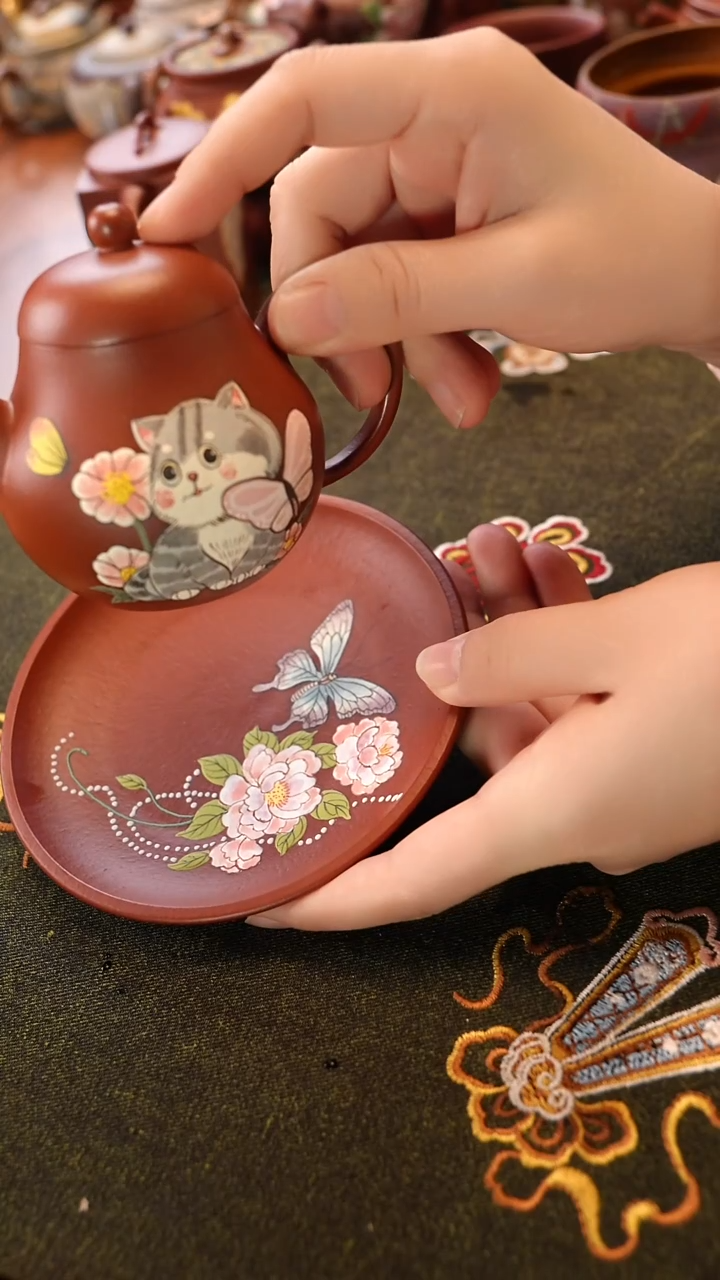 茶壶紫砂猫咪小梨