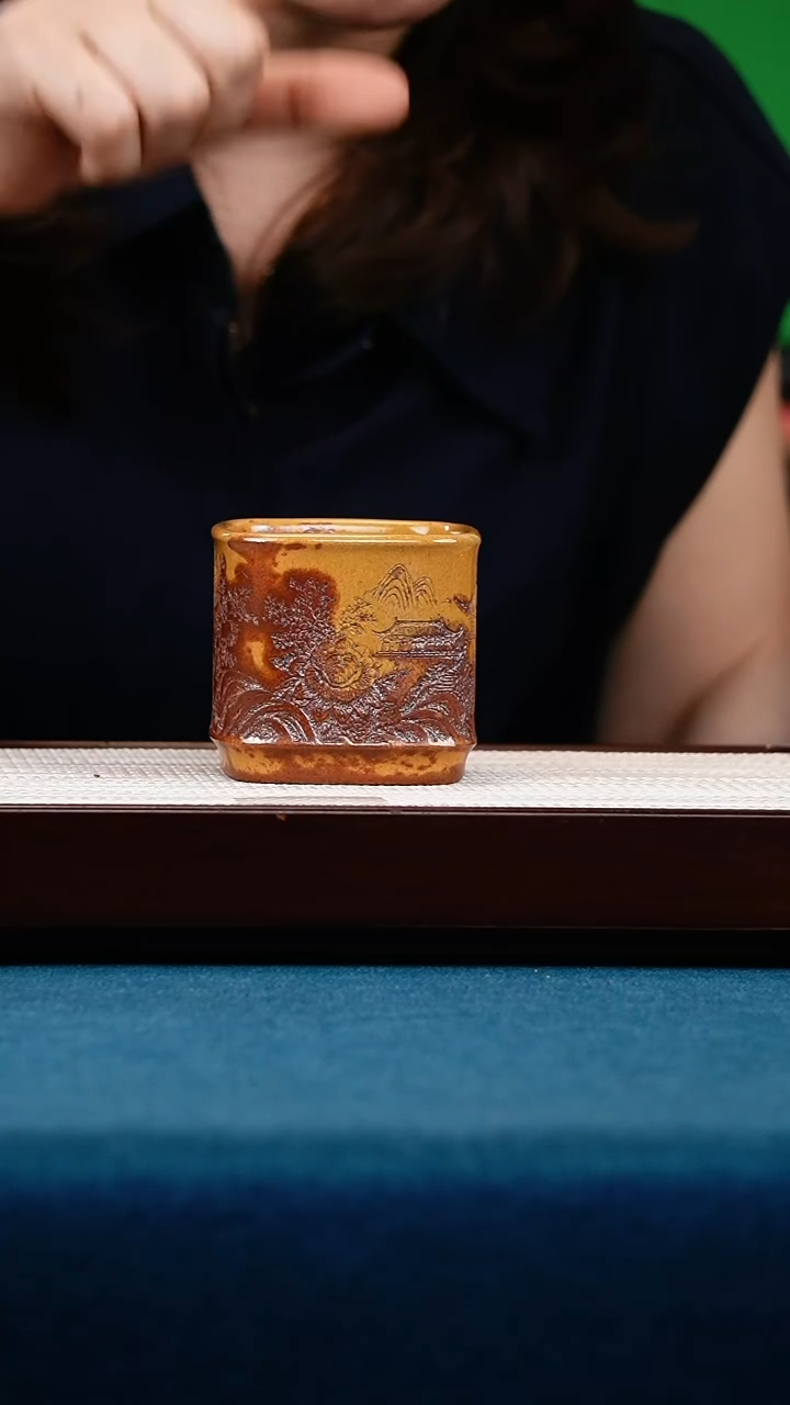 茶壶紫砂龙骨金砂四方竹节杯
