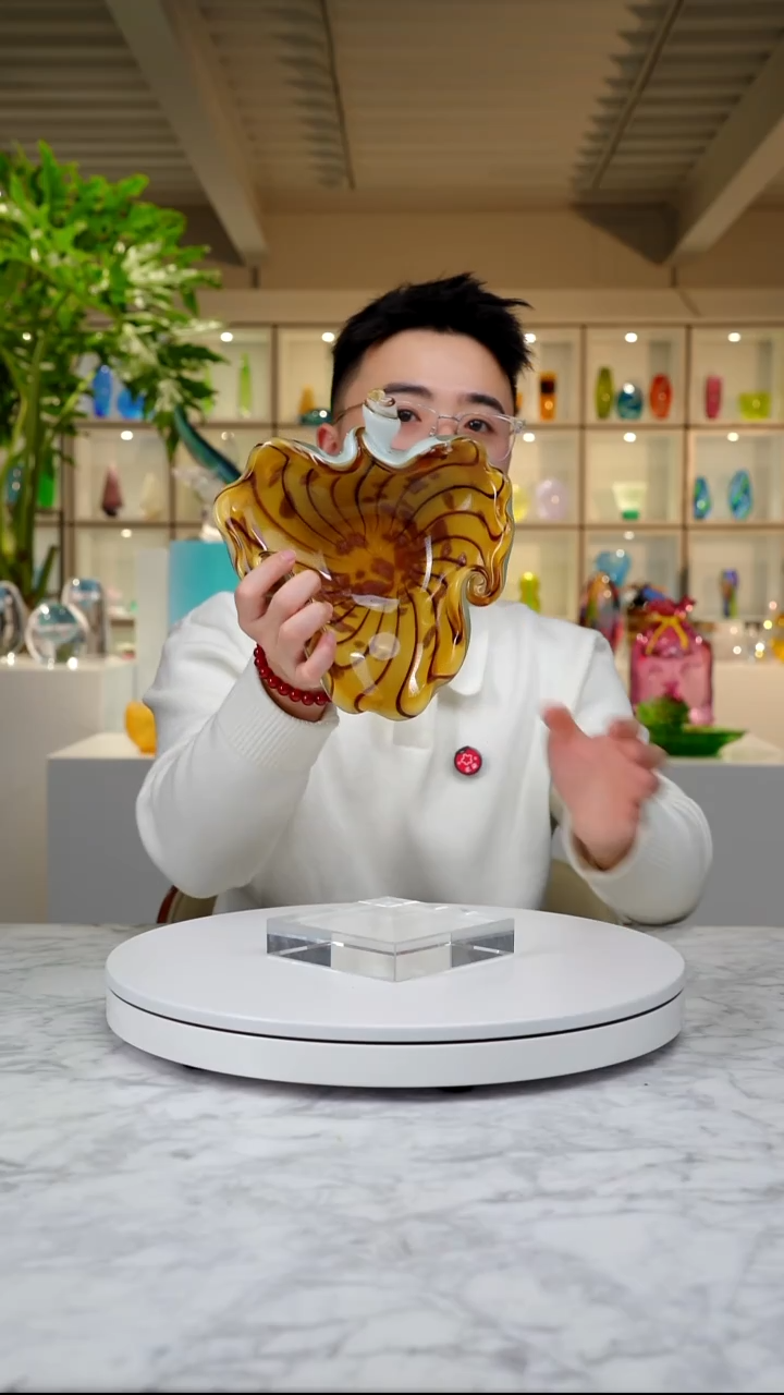 摆件王****✨琥珀叶子设计款小果盘微瑕不退不换