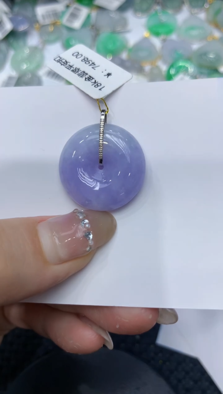 【闪购商品】翡翠颈饰18K金镶嵌222222222