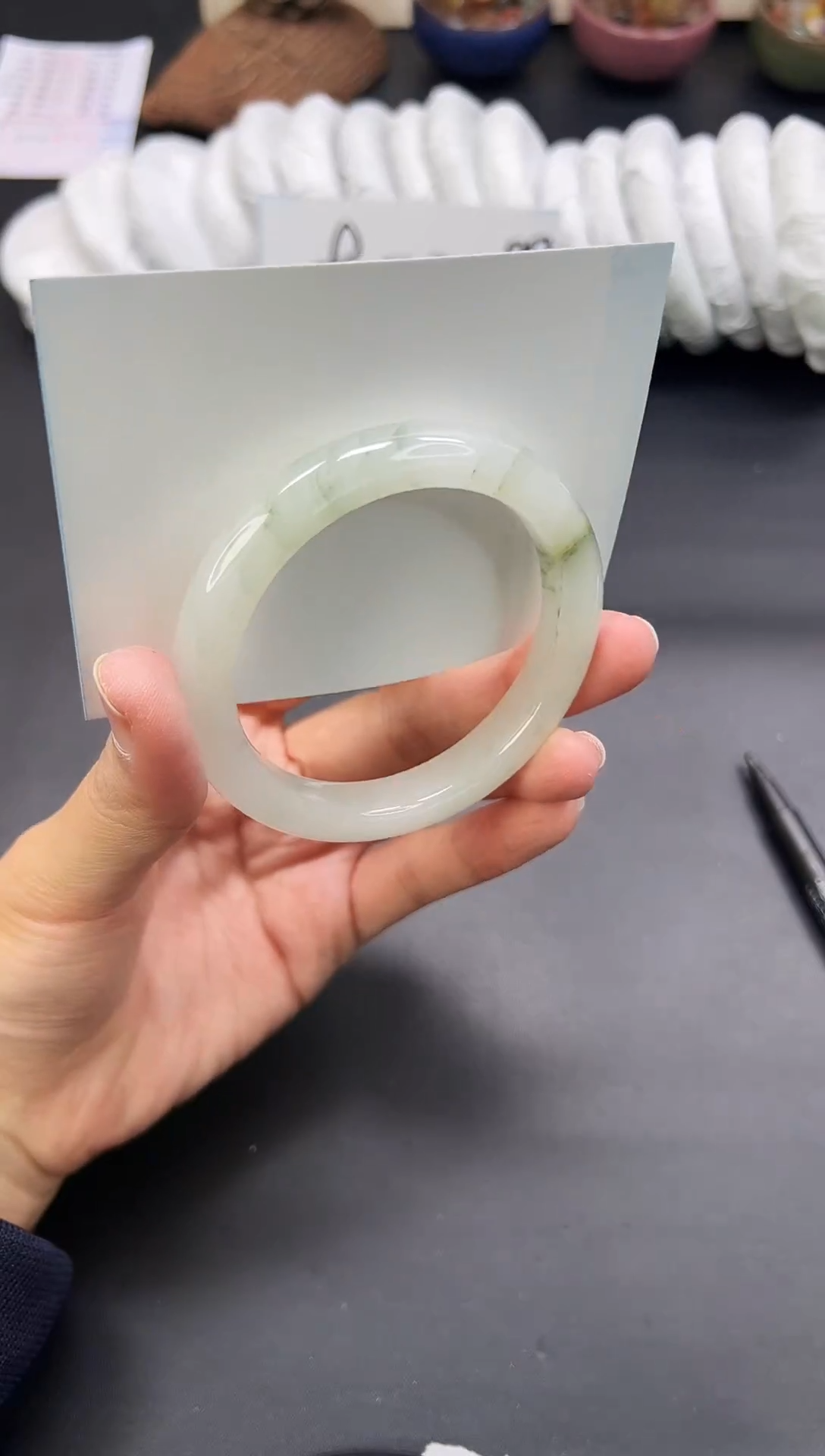 未镶嵌手镯石英质玉A88-55`56`57