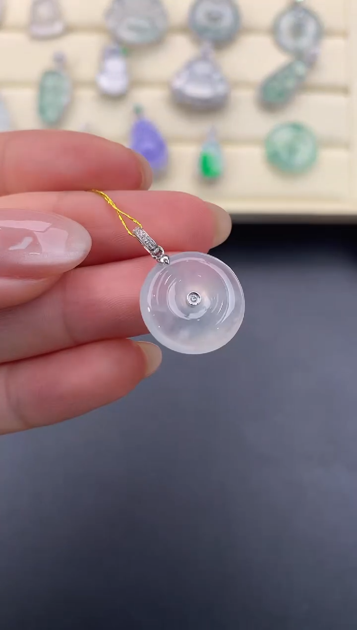 【闪购商品】翡翠颈饰18K金镶嵌X314     