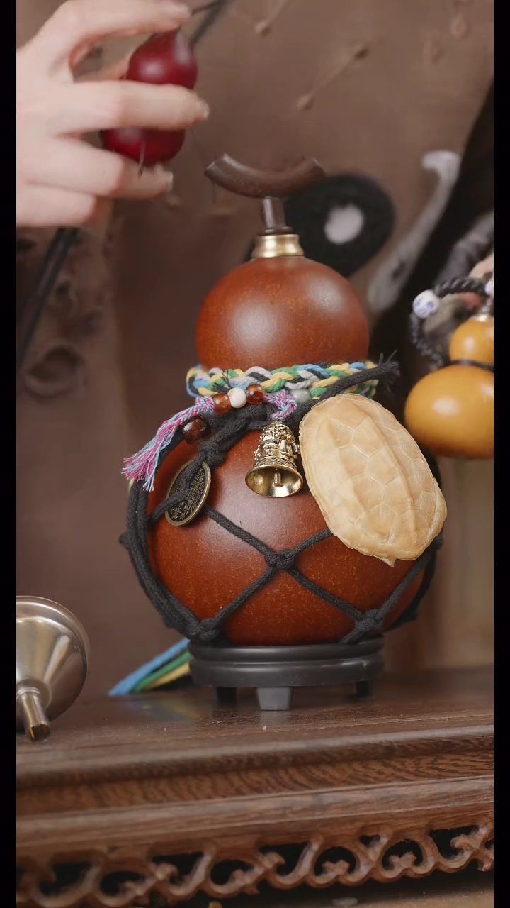 【闪购商品】99号精品天然大漆工艺防渗内胆酒葫芦~