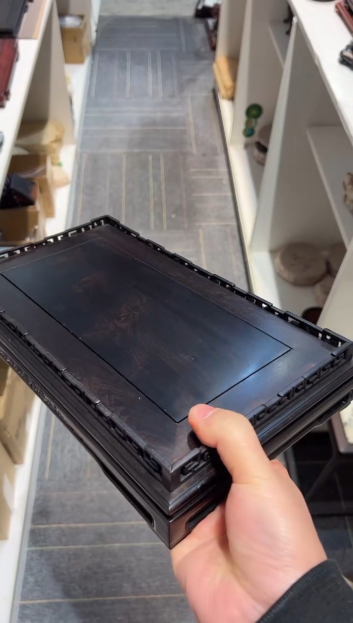 紫砂我*工艺品摆件底座 紫光檀