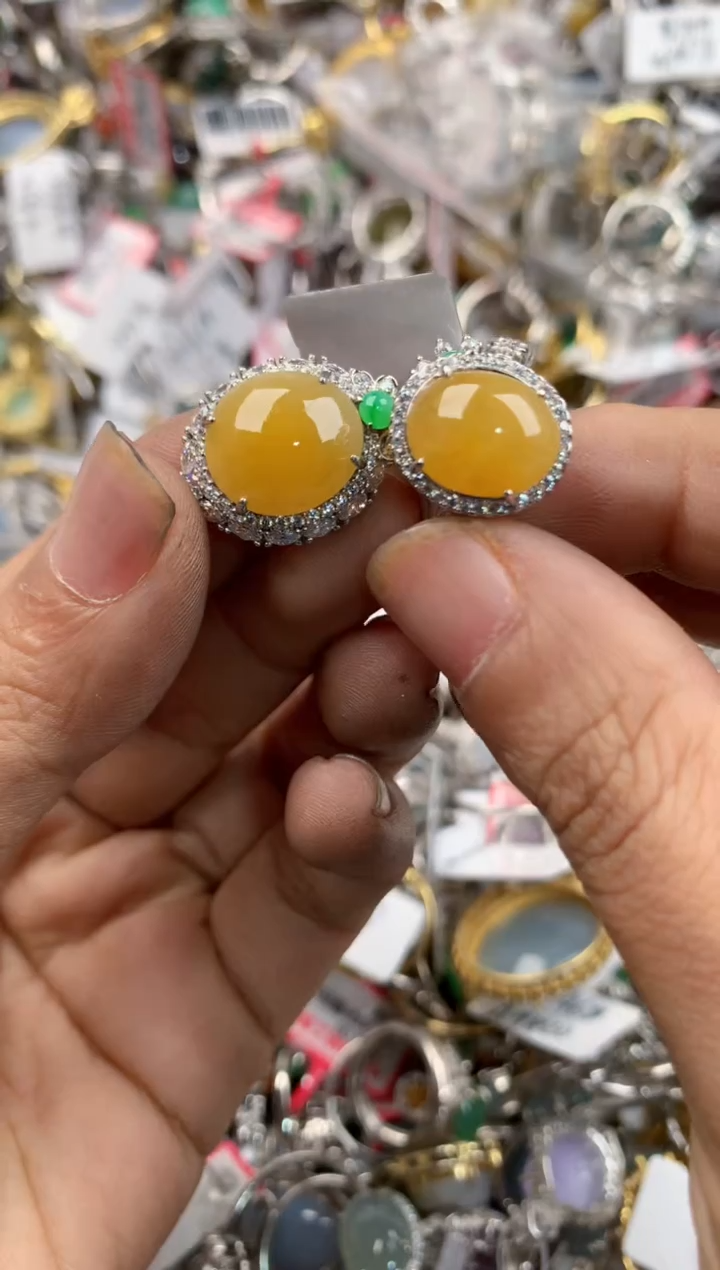 银S925镶嵌戒指翡翠1212---5