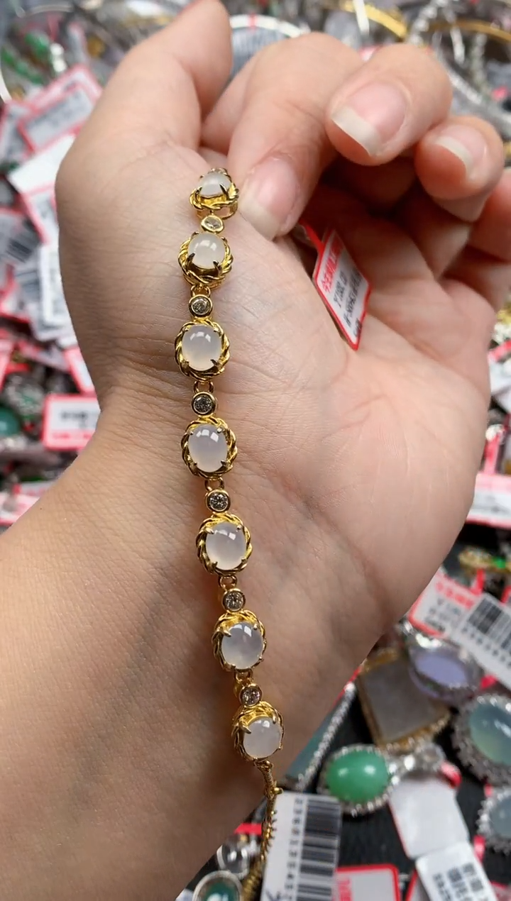 银S925镶嵌戒指翡翠天然A货缅甸翡翠