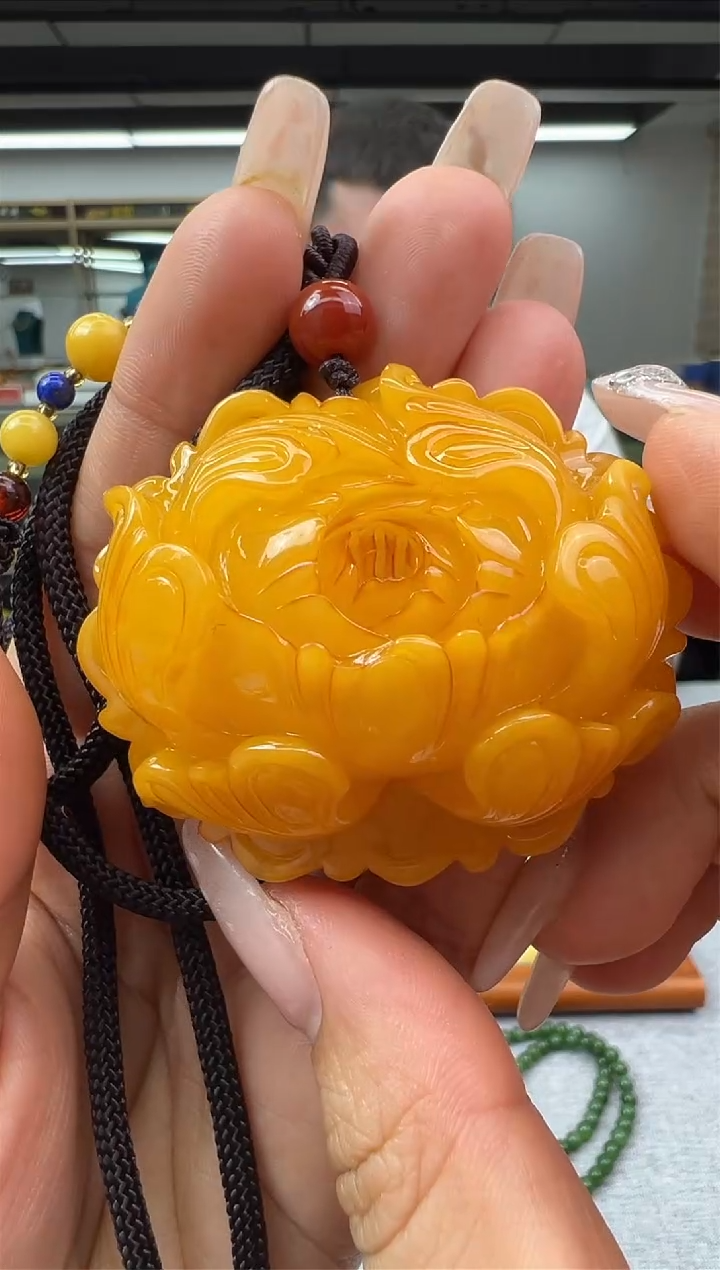 【闪购商品】琥珀颈饰未镶嵌35秒拍号