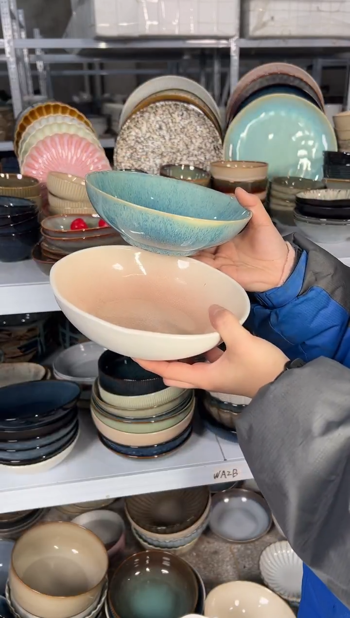陶瓷外贸尾货瑕疵满20包邮X2  菜碗组合