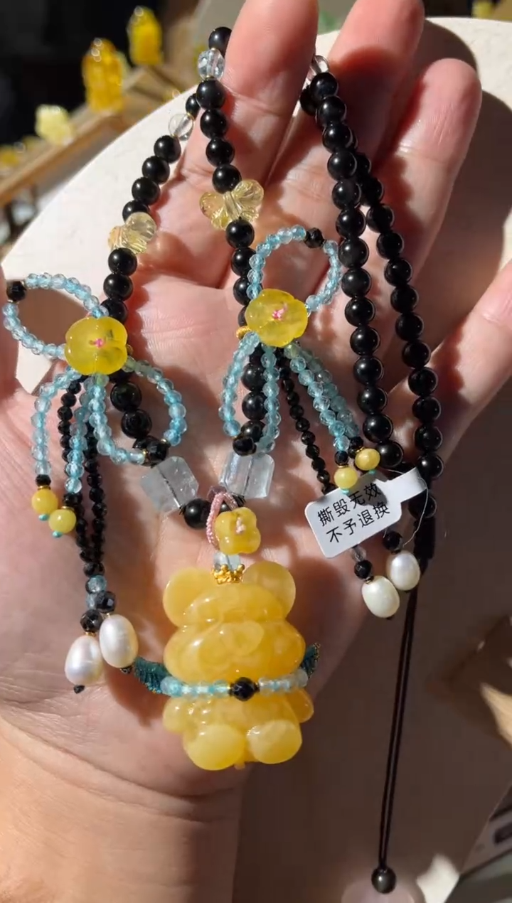 【闪购商品】蜜蜡项链未镶嵌蜜蜡小熊项链