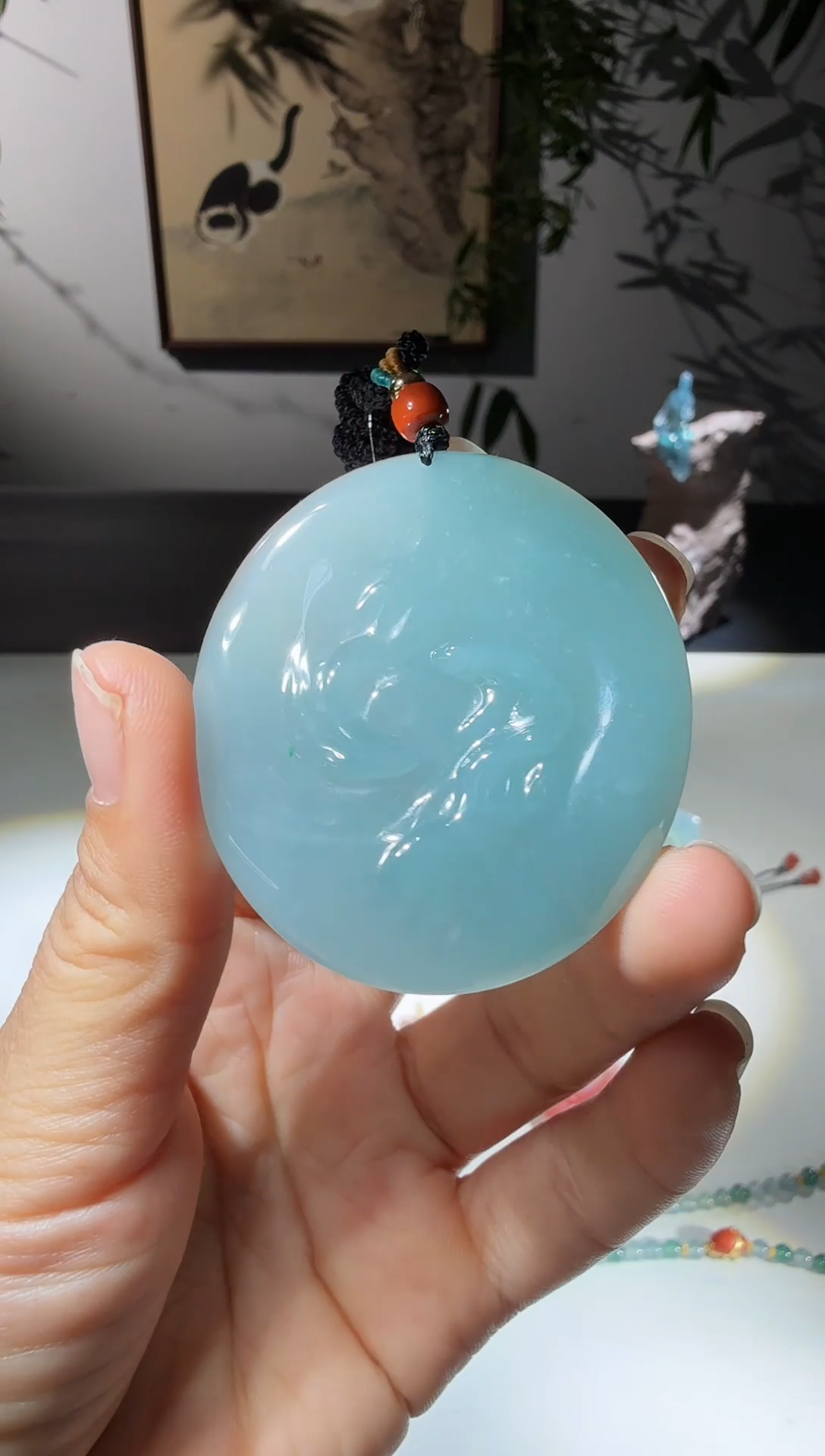 吊坠(不含链)未镶嵌翡翠乾坤鱼