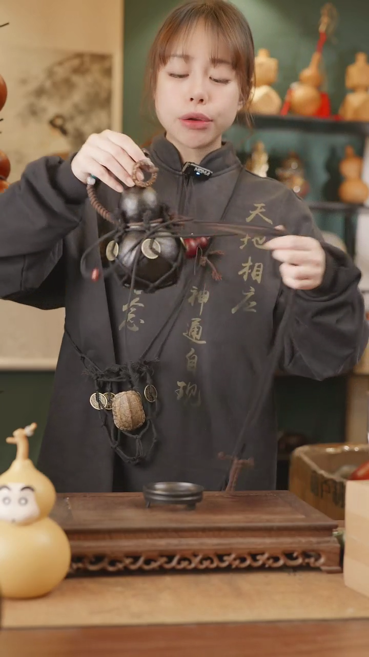 【闪购商品】205号精品天然大漆工艺防渗内胆酒葫芦~