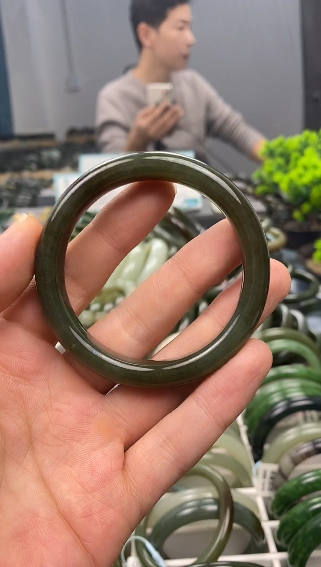 未镶嵌手镯和田玉55.4