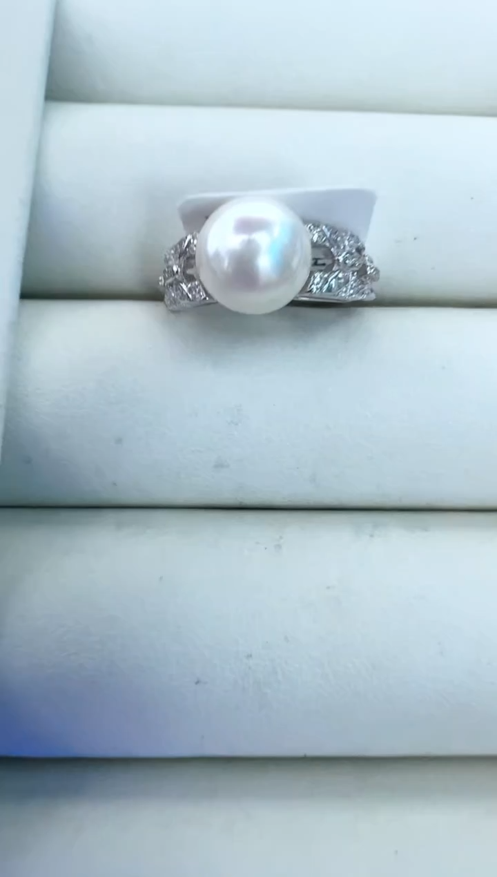 【闪购商品】海水珍珠戒指银S925镶嵌戒指