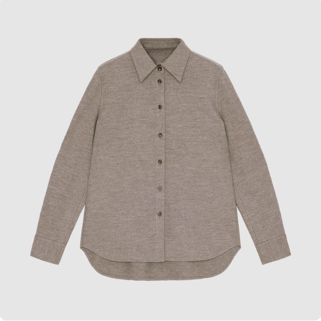 小禾女装冬季针织长袖衬衫 2025新款