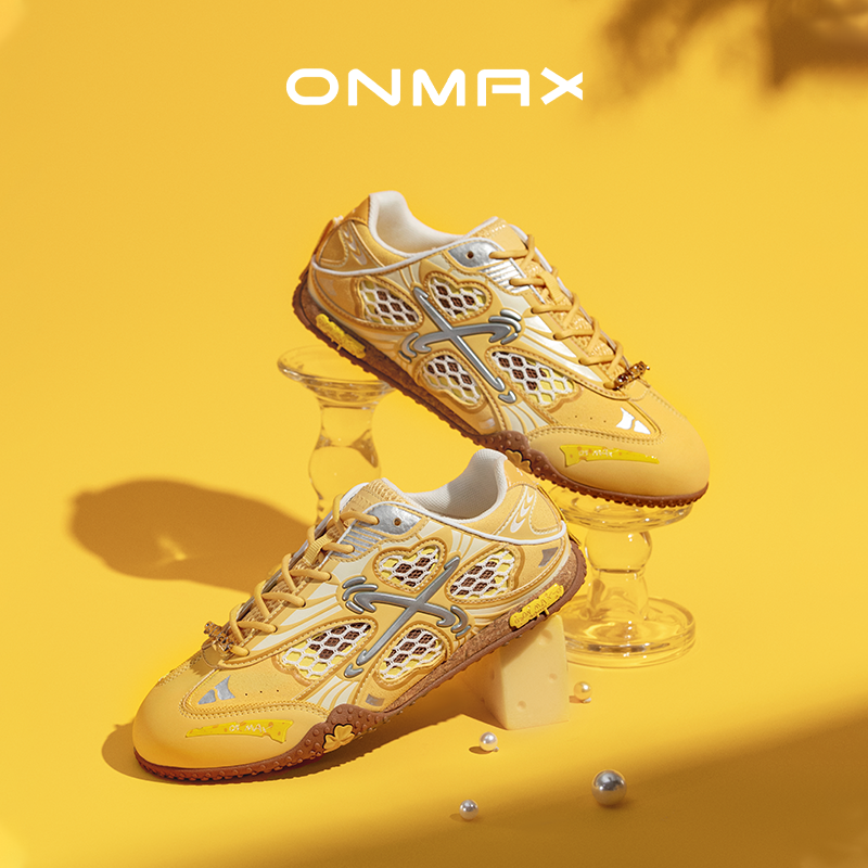 【新品首发-起司黄】onmax四叶草国潮25年秋冬增高5cm四叶草德训鞋